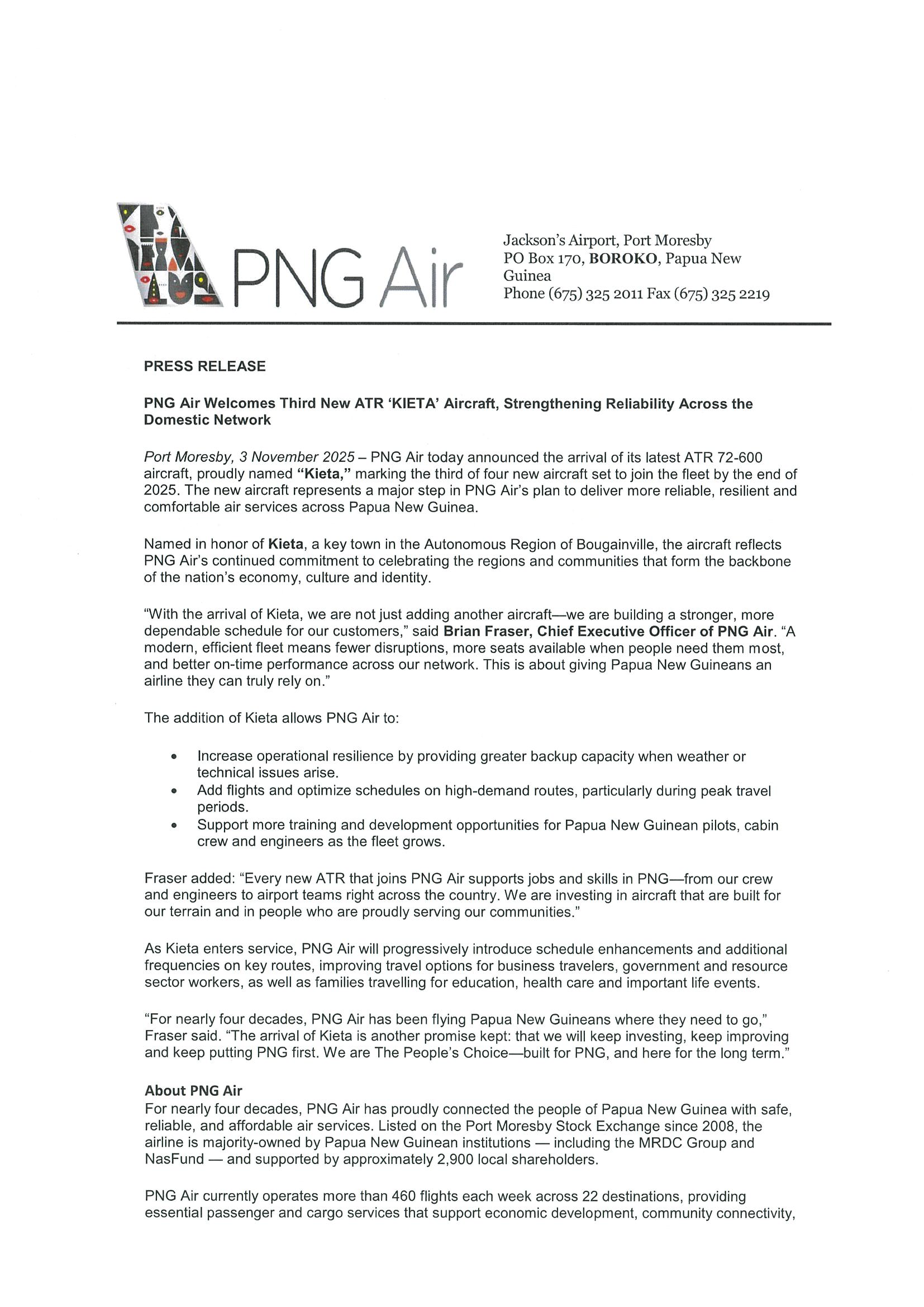 ATV Named Kieta Release